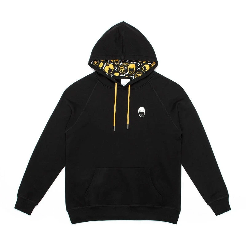 Spittin' Chiclets Printed Adult Hoodie - Black/Yellow 3 Spittin' Chiclets Printed Adult Hoodie - Black/Yellow
