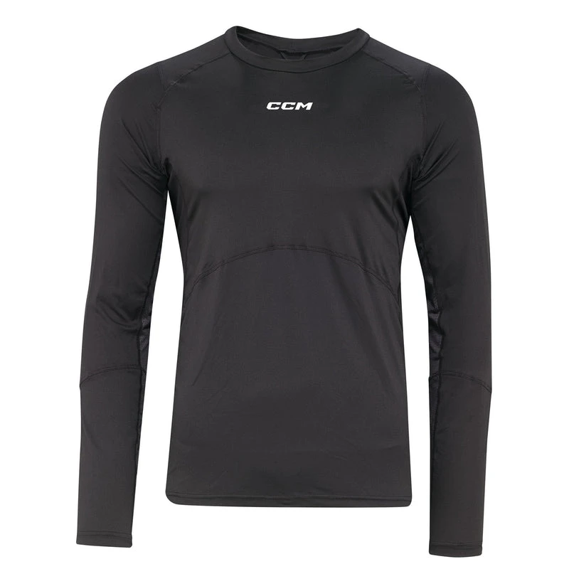 CCM Senior Long Sleeve Compression Baselayer Top With Gel Application 3 CCM Senior Long Sleeve Compression Baselayer Top With Gel Application