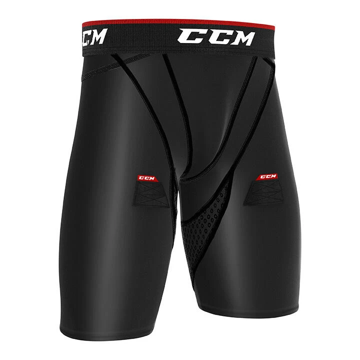 CCM Junior Compression Hockey Short With Jock/Tabs 3 CCM Junior Compression Hockey Short With Jock/Tabs